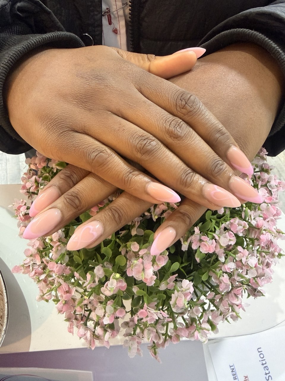 BIAB nails with a fresh natural finish at Baddy's Parlour in Bolton