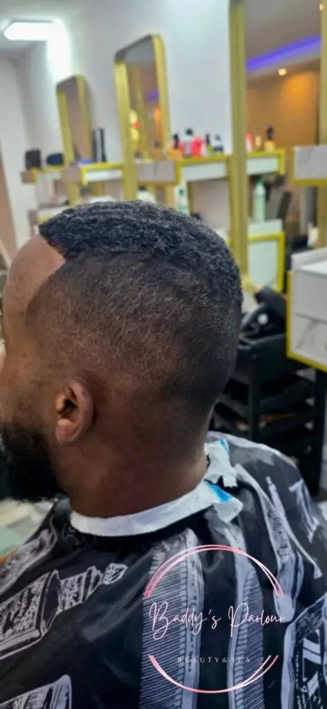 Men's fade haircut at Baddy's Parlour, Bolton