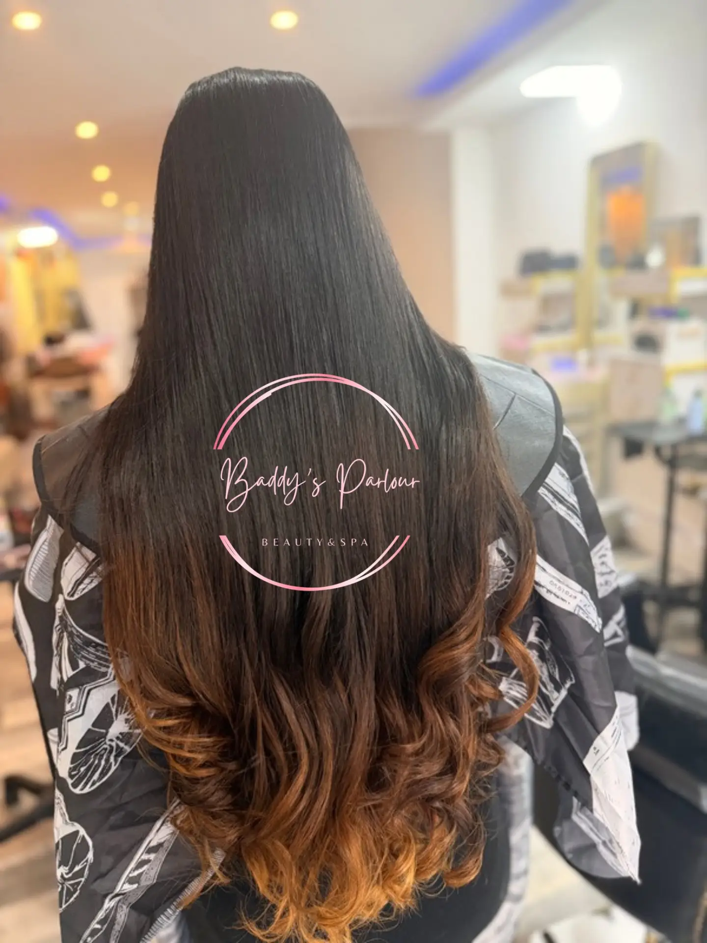 Silk press blow-dry at Baddy's Parlour, Bolton